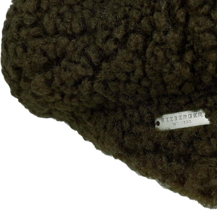 Seeberger Teddy Fur Ballonmütze Schirmmütze Damencap Wintercap Kunstfellcap Baker-Boy-Mütze Mit Schi