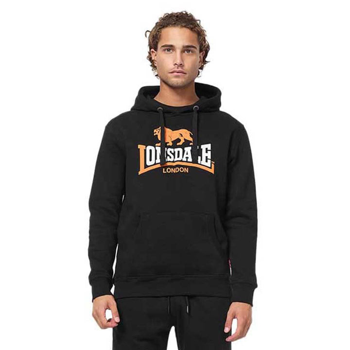 Lonsdale Herren Sleeve Hooded Sweatshirt S Black/Orange/White
