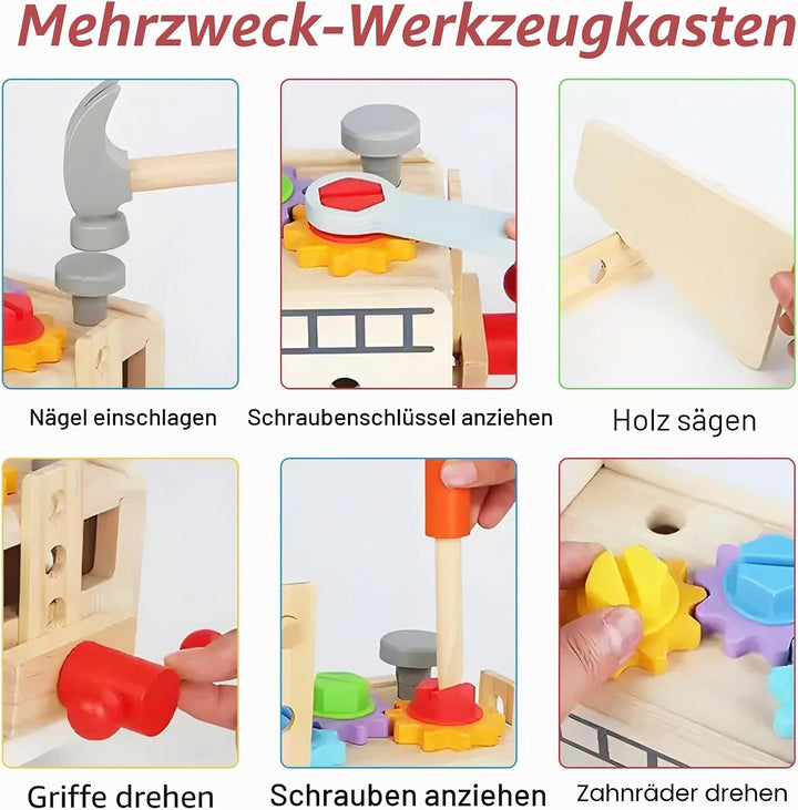 Montessori Spielzeug ab 2 Jahre, Kinderspielzeug Spiele, Werkbank Kinder Geschenk Junge Mädchen, Wer