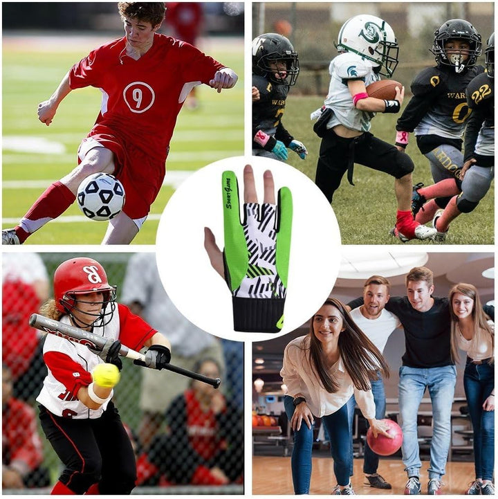 1 Paar Bowling-Handschuhe, rutschfeste Sporthandschuhe, Halbfinger-Bowling-fäustlinge, Rechte Hand,