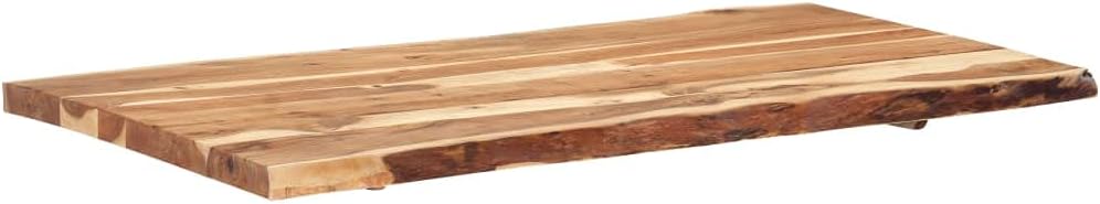 vidaXL Massivholz Tischplatte Baumkante Massivholzplatte Akazie 118x(50-60) x3,8cm 120 x 60 x 3.8 cm