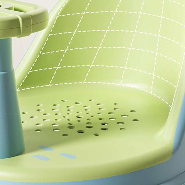 Baby Bade Sitz, Rutschfester Badewannensitz Für Babys, Mit Lenkrad Und Rädern, Baby Badesitz Ab 6 Mo