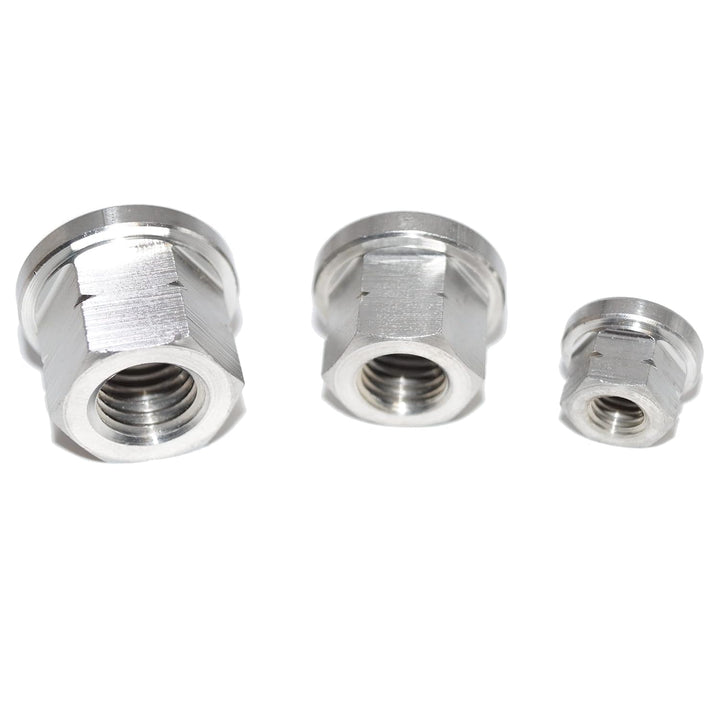 Sechskantmuttern M12 6 Stück DIN 6331 Edelstahl Muttern 1,5 d hoch, mit Bund A2 Edelstahl V2A M12 Se
