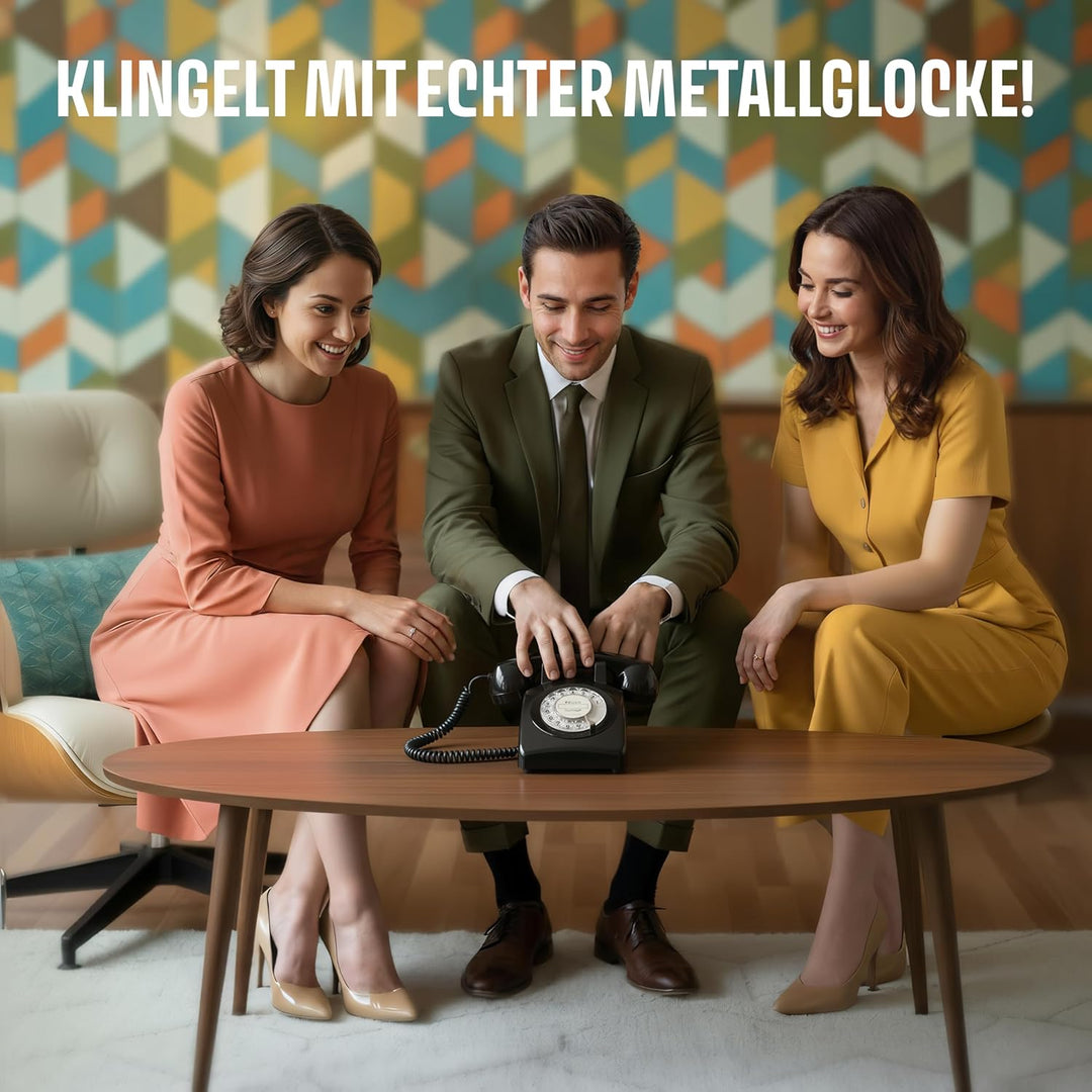 Retro Telefon Wählscheibe/Festnetztelefon Retro/Telefon mit Schnur/Telefon mit Wählscheibe/Telefon R