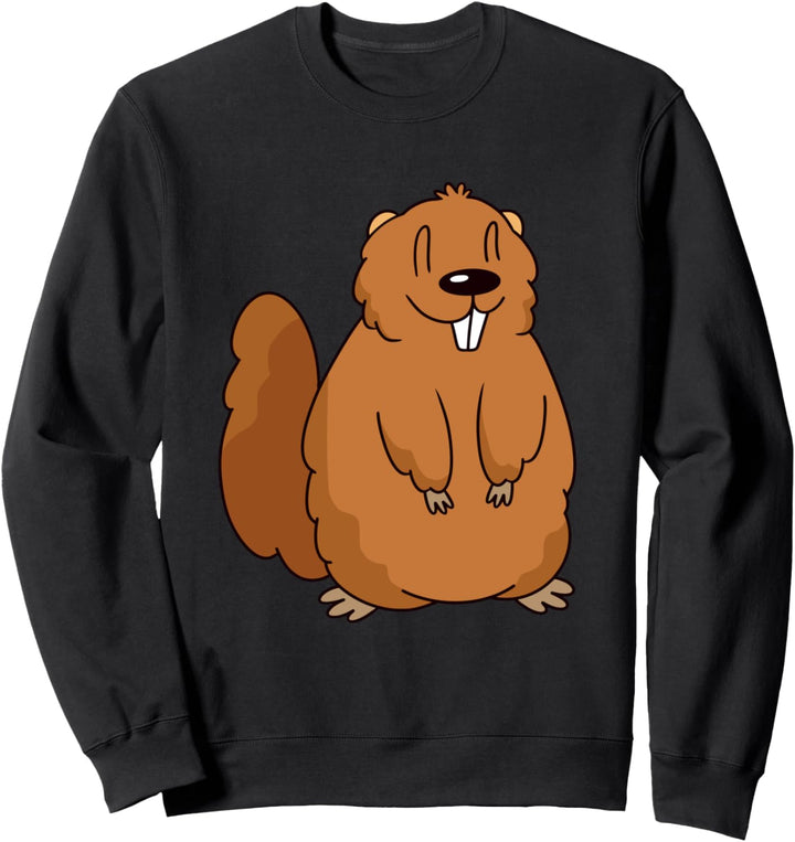 Netter Tierentwurf, der eine Illustration eines Murmeltiers Sweatshirt