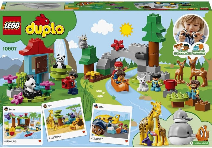 LEGO 10907 DUPLO Tiere der Welt, Tier Spielzeug für Kleinkinder im Alter von 2-5 Jahren, Lernspielze