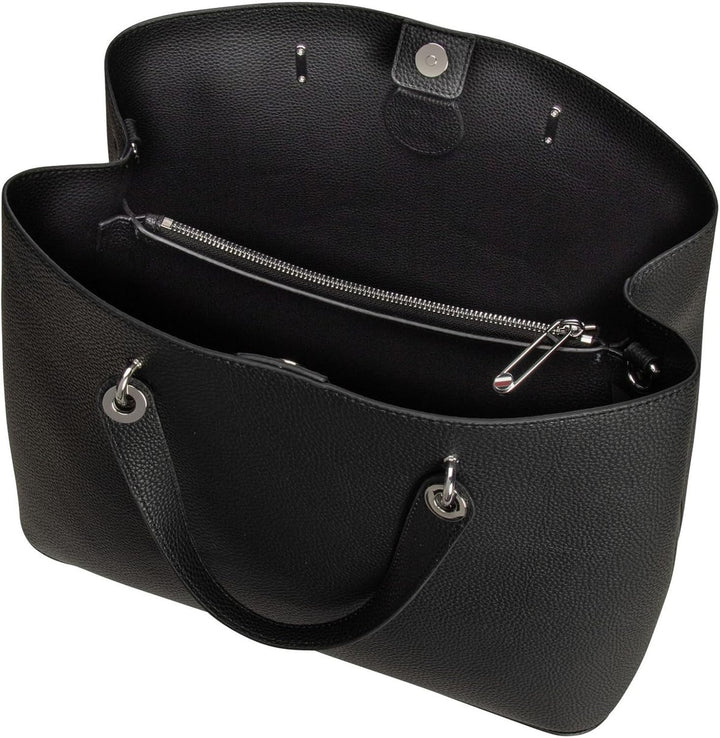 Tommy Hilfiger Damen Th Emblem Umhängetasche Schulranzen Schwarz, Schwarz
