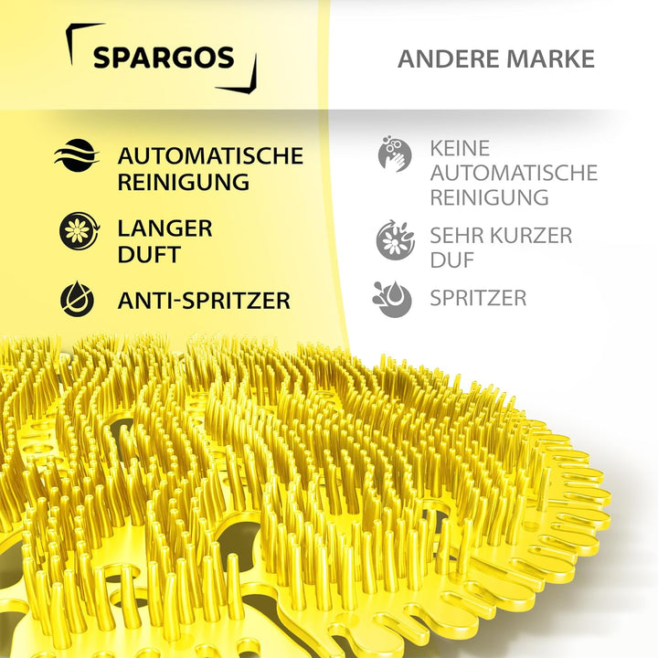 (12er-Pack) Spargos Urinalsieb mit Duft Urinal Stein, Spritzschutz Geruchsschutz für Toiletten im Ba