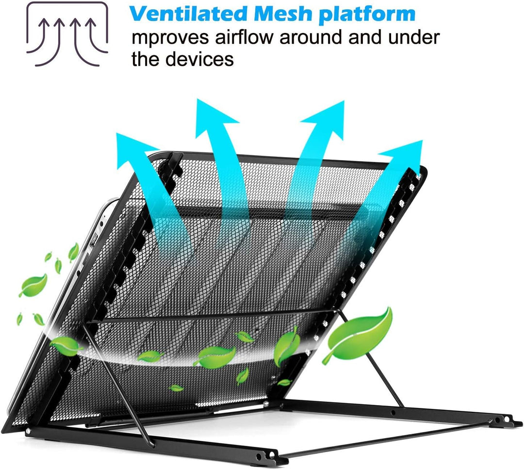 IMAGE Laptopständer Aluminium Notebook Ständer Multiwinkel verstellbare Halterung mit Gummipolster f