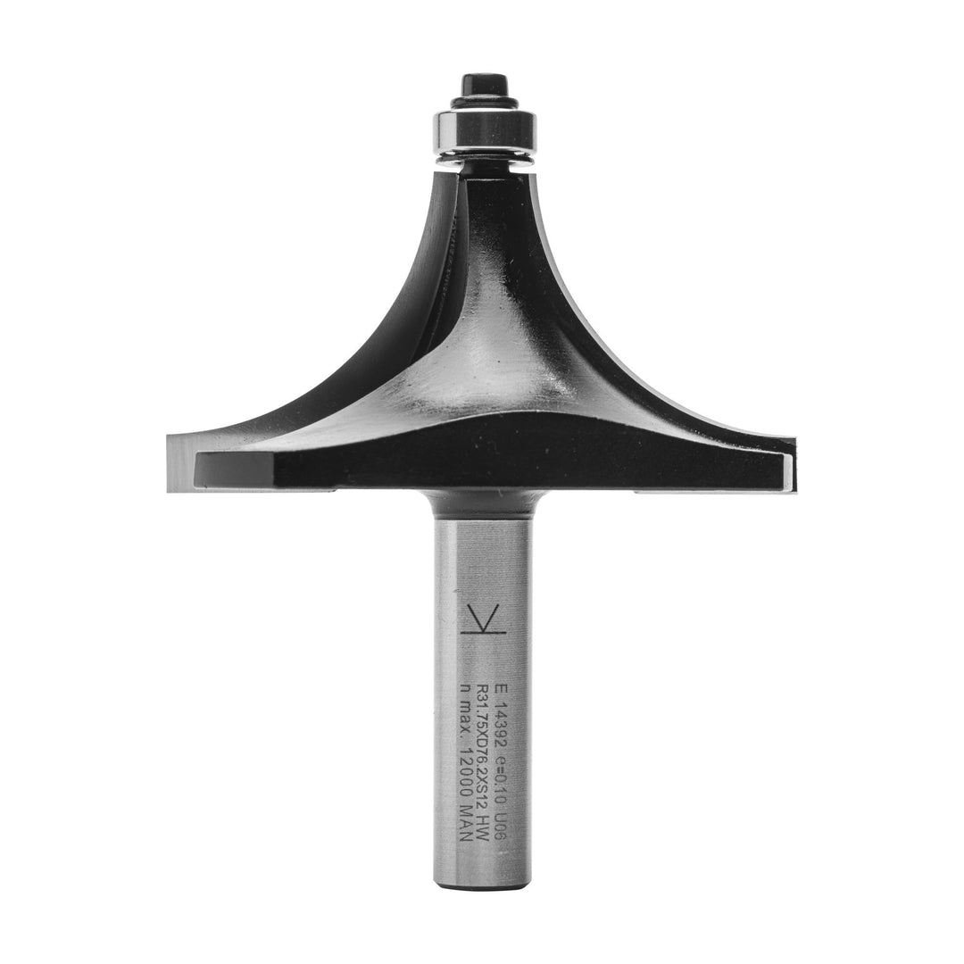 ENT 14392 Abrundfräser HW, Schaft (S) 12 mm, Durchmesser (D) 76,2 mm, NL 38,1 mm, R 31,8 mm, SL 45 m