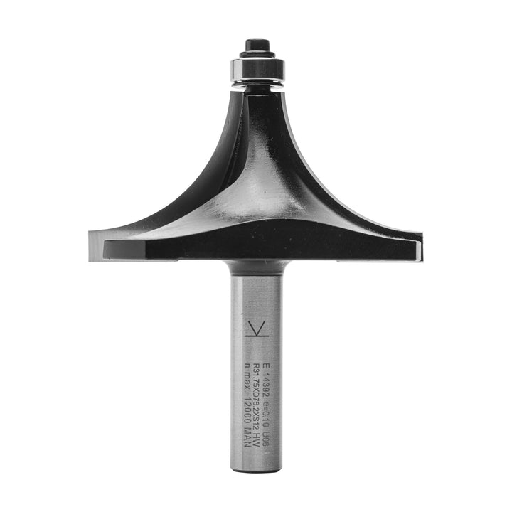 ENT 14392 Abrundfräser HW, Schaft (S) 12 mm, Durchmesser (D) 76,2 mm, NL 38,1 mm, R 31,8 mm, SL 45 m