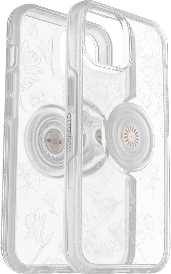 OtterBox Otter + POP Symmetry Clear Series für iPhone 14 & iPhone 13 – Blume des Monats (transparent