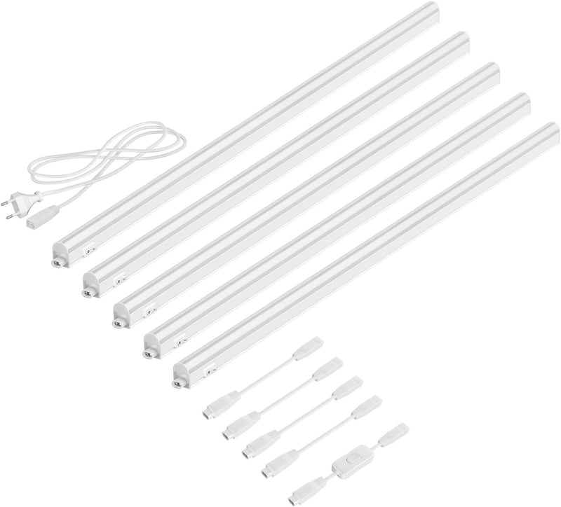 parlat LED Unterbau-Leuchten Rigel, je 87,3cm, mit Schalter, je 1002lm, warm-weiss, 5er Set