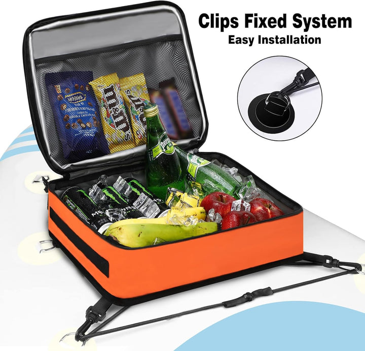 Paddle Board Kühltasche, wasserdichte Surf Sup Deck Kühltasche, isoliert, auslaufsicher, 10 Dosen, S