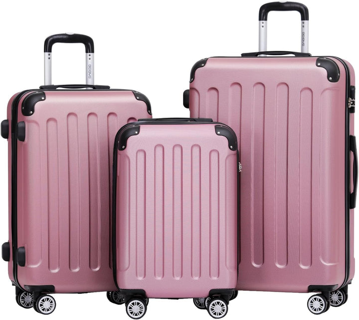 BEIBYE 2045 Zwillingsrollen 3tlg. Reisekoffer Koffer Kofferset Trolleys Hartschale in 14 Farben (Pri