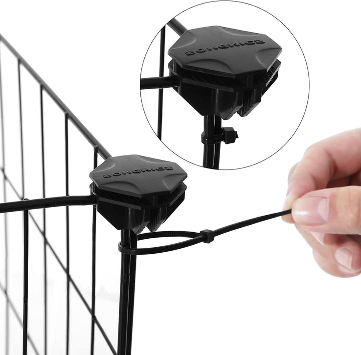 SONGMICS Gehege für Meerschweinchen, Kleintiergehege, Freilaufgehege, mit Trennwand, 2 Separate Bere