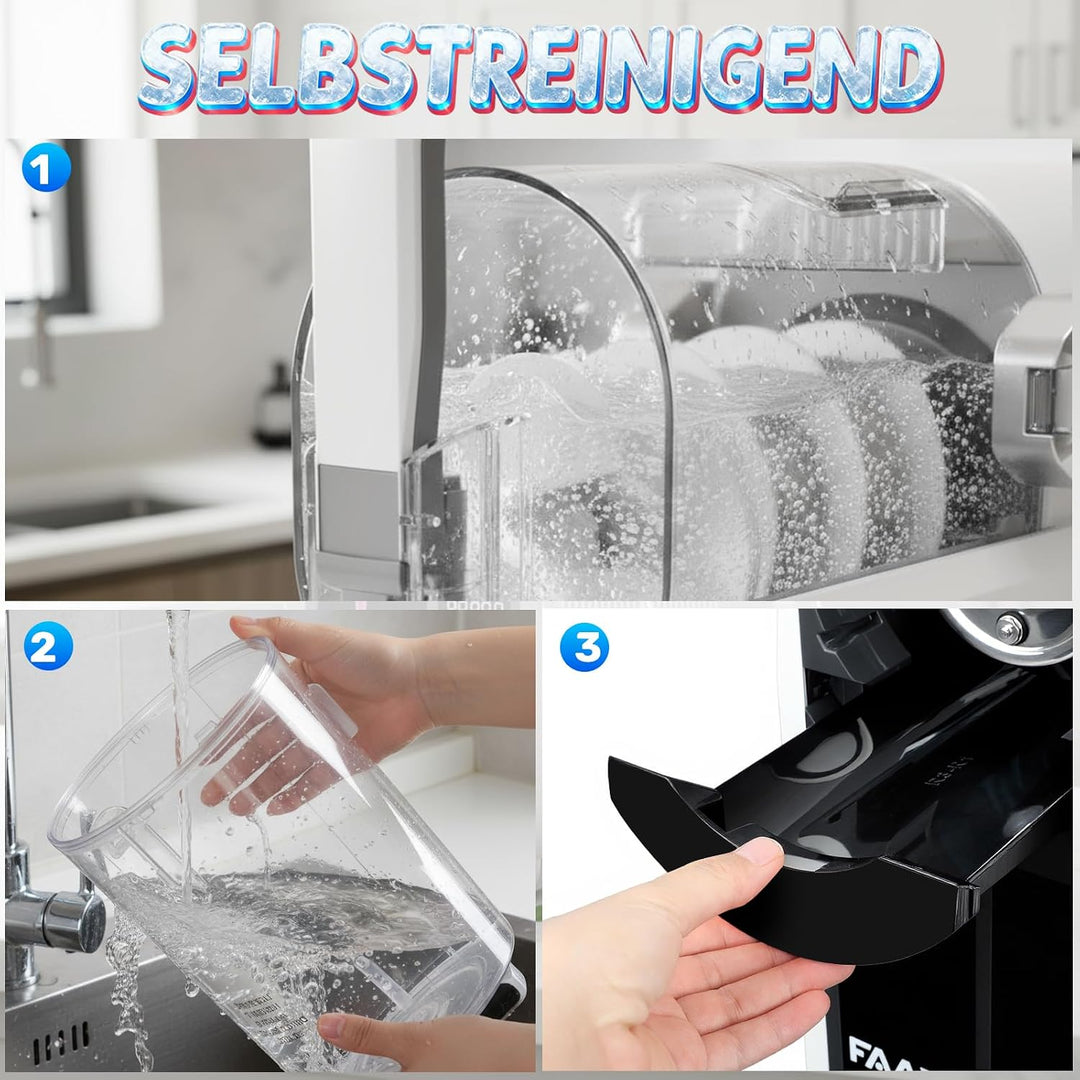 Slush Maschine, mit 6 smarten Programmen: Slushie, Cocktail, Milchshake, Frappé, Wein, Eisgetränke,