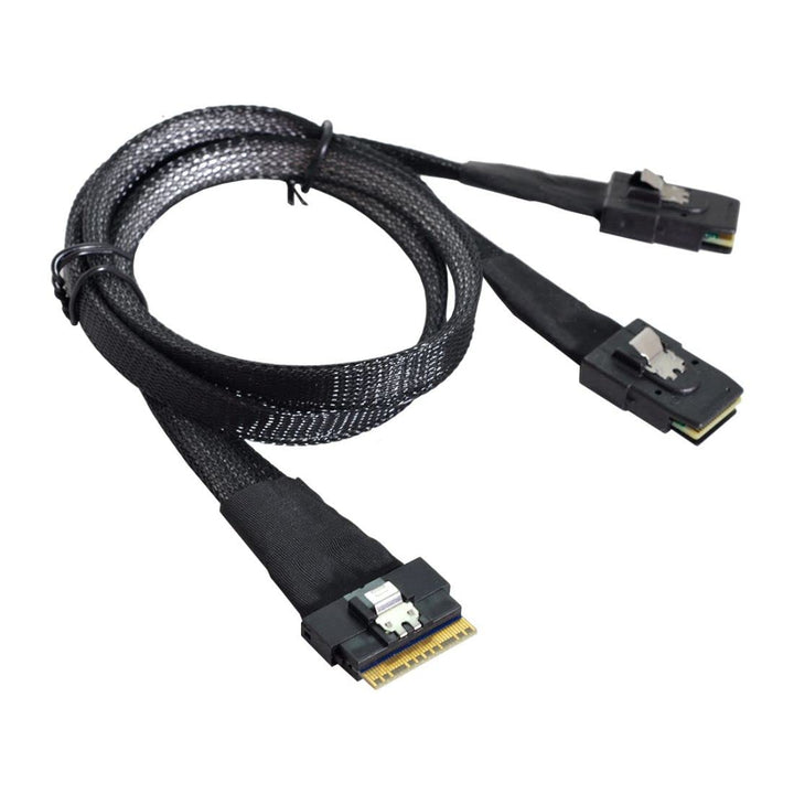 ChenYang CY SFF-8654 8i 74Pin PCI-E Ultraport Slimline SAS Slim 4.0 auf Dual SFF-8087 Mini SAS Kabel