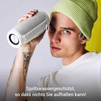 Energy Sistem Urban Box 3 Mist Tragbarer Lautsprecher mit Bluetooth, USB/microSD, TWS, Audio-In - Gr