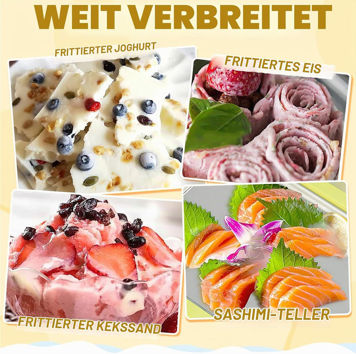 Eisplatte zum Eis Machen, Kommt mit 2 Spateln Ice Cream Machine, Ice Rolls Maschine, Eisenrollmaschi