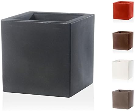 TERAPLAST Blumentopf Schio Cubo 30 cm Made in Italy recyclebar 30 cm Bronze, 30 cm Bronze