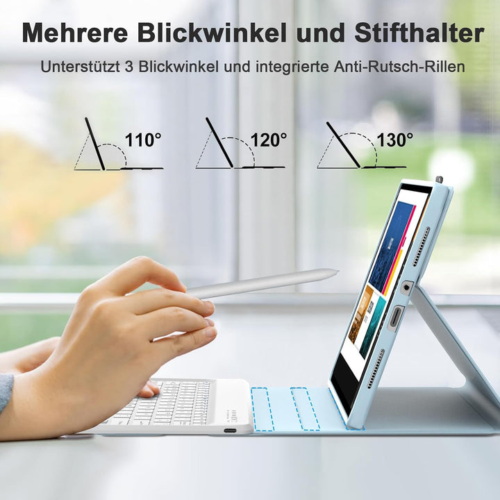 IVEOPPE Hülle mit Tastatur für Xiaomi Redmi Pad 2 Pro 12,1 Zoll, Bluetooth Magnetisch Tastatur für R