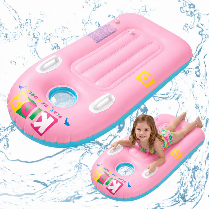 Schwimmbrett Bodyboard Aufblasbar, Surfbrett Bodyboard mit Griffen, Schwimmhilfe Aufblasbar Kinder,