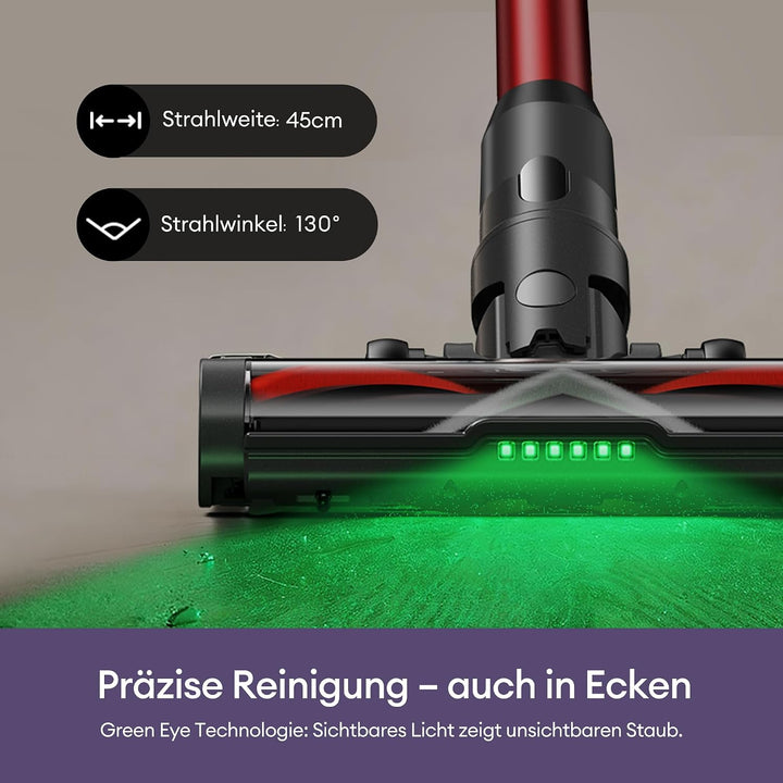 Ultenic Akku Staubsauger 55KPa/600W, 80Min Laufzeit, 1,6L Staubsauger Kabellos mit Multi-Zyklon-Filt