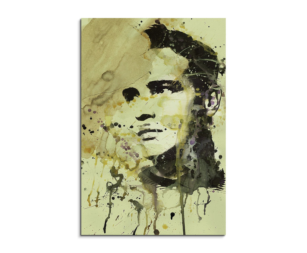 Marlon_Brando_90x60cm Splash Art Paul Sinus Aquarell, Gemälde, Kunstbild auf Leinwand