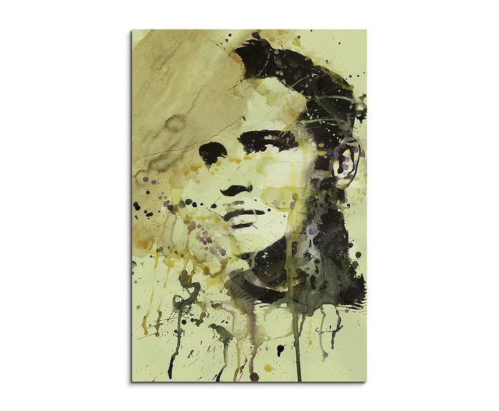 Marlon_Brando_90x60cm Splash Art Paul Sinus Aquarell, Gemälde, Kunstbild auf Leinwand