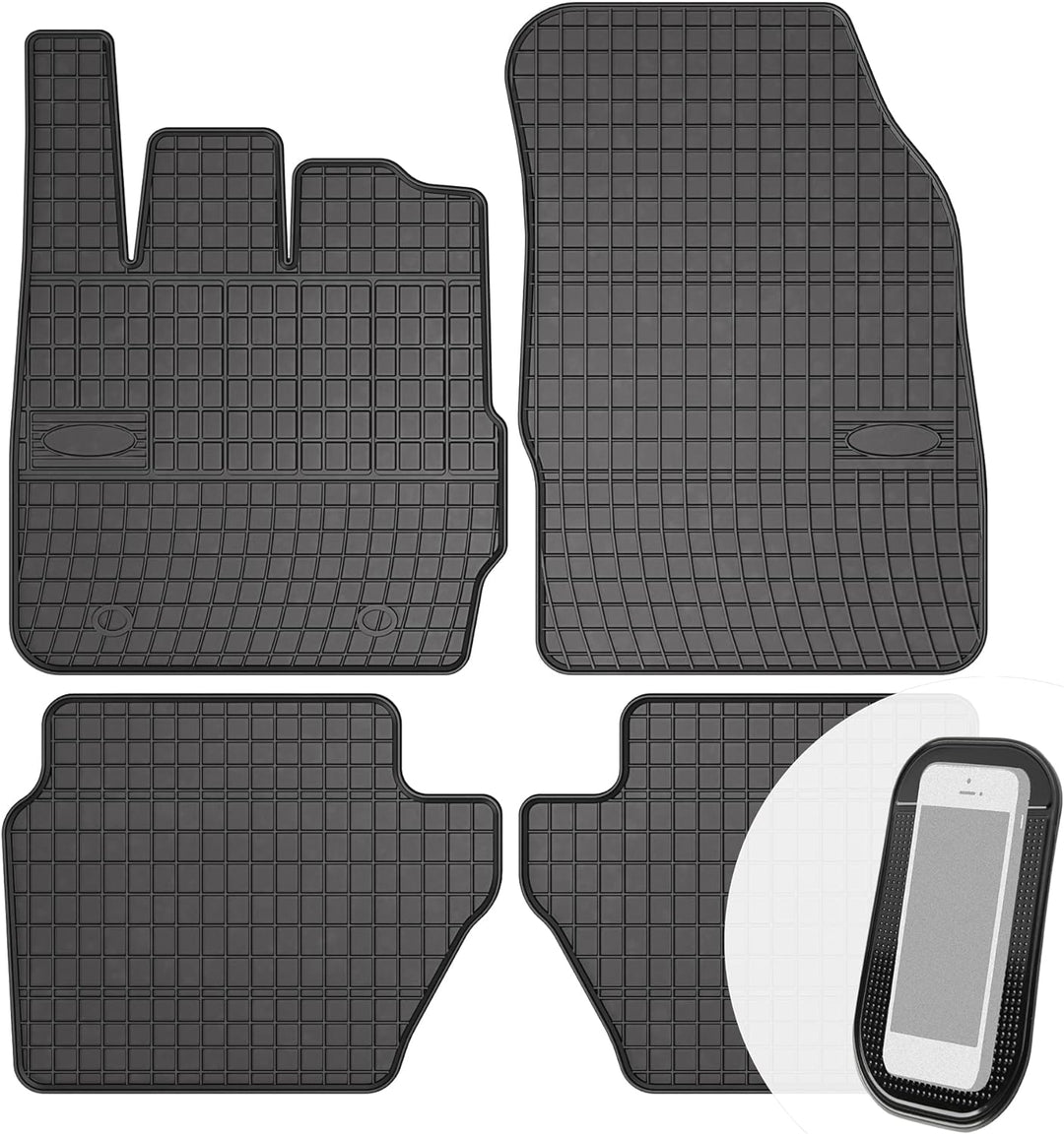 Gummimatten Auto Fussmatten Gummi Automatten Passgenau 4-teilig Set - passend für Ford Fiesta Mk6 20