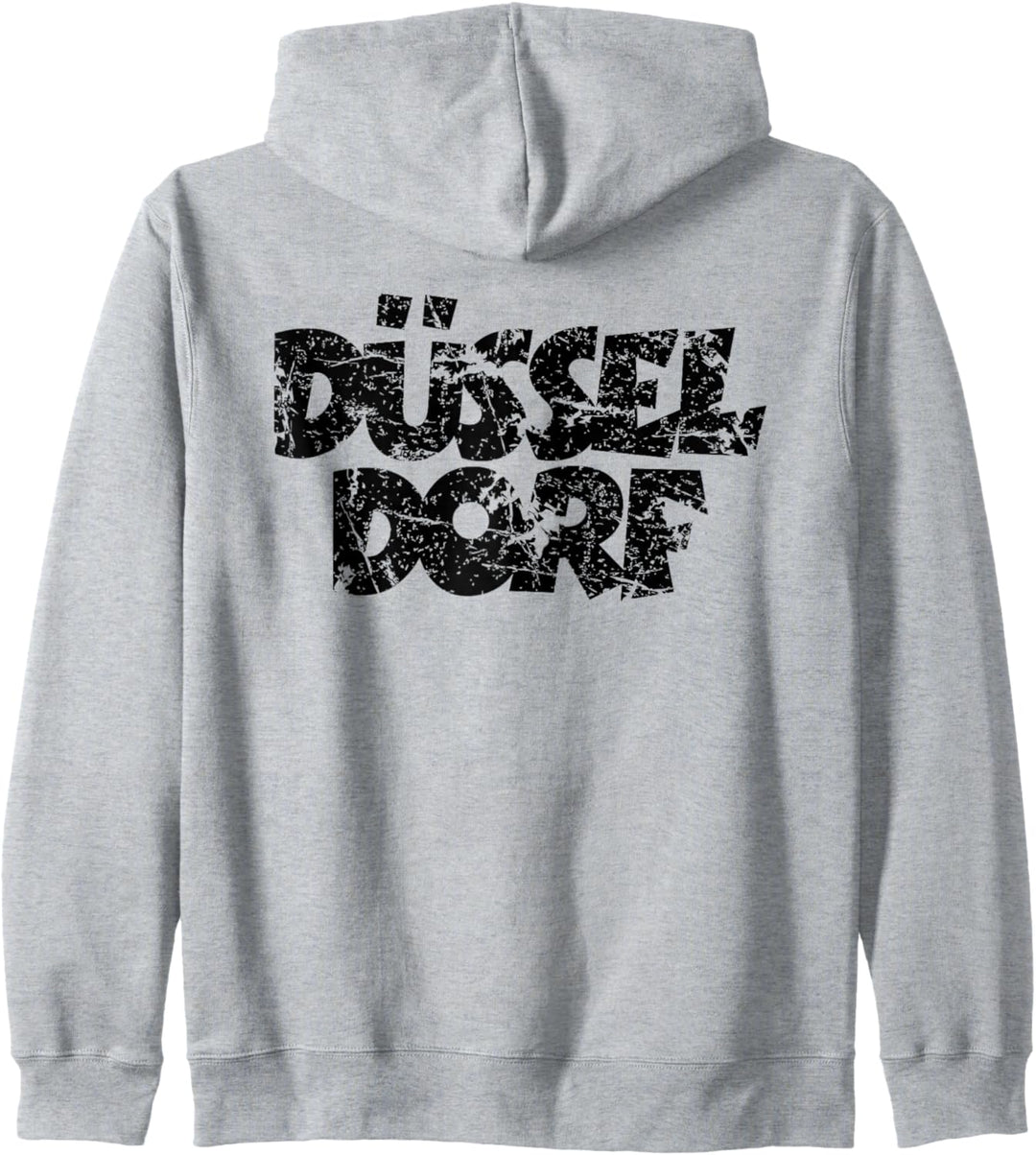 Düsseldorf (Vintage Schwarz) Kapuzenjacke