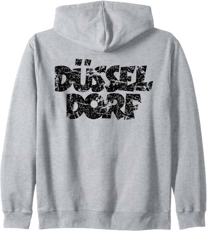 Düsseldorf (Vintage Schwarz) Kapuzenjacke