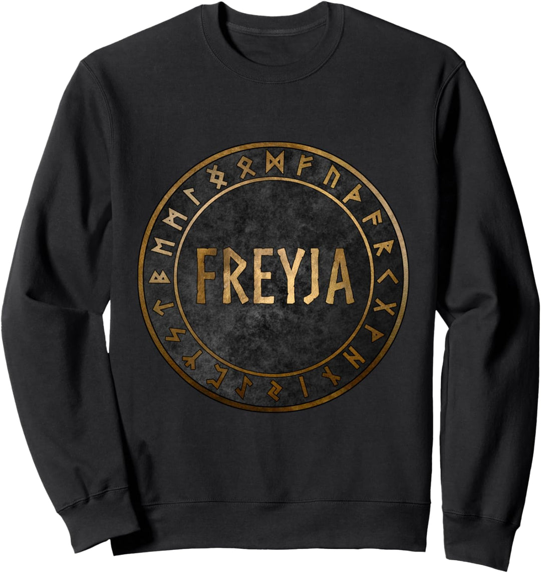 Freyja Nordische Göttin mit Wikingerrunen Sweatshirt