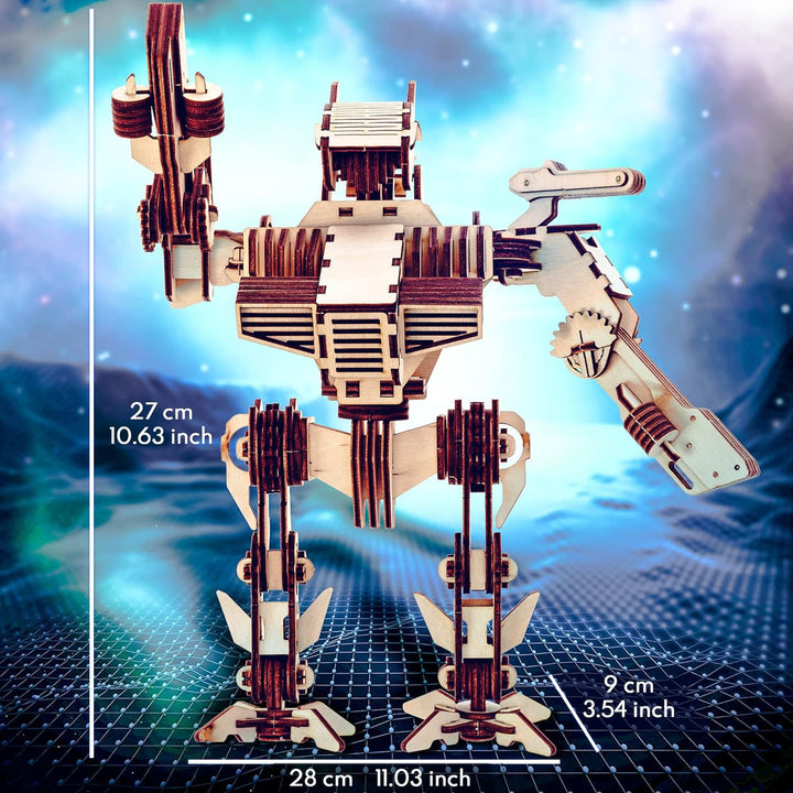 qollorette Modellbau 3D Holzpuzzle für Erwachsene, Kinder, Roboter Bausatz Holzmodelle Bausätze Erwa