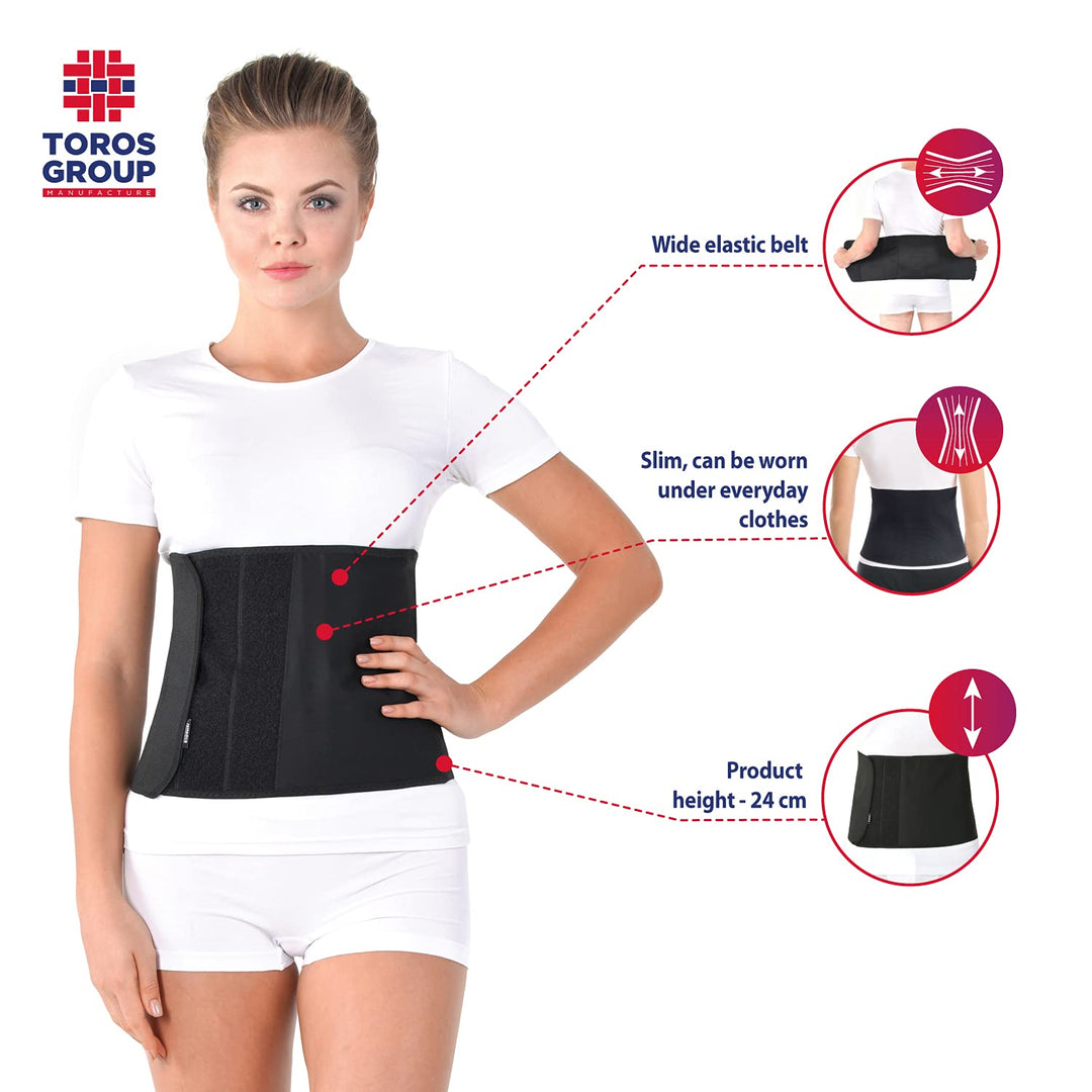 TOROS-GROUP Postpartum Gürtel/Postoperative Binder Bauch Band Baumwolleinsatz Elastische 24 cm XX-La