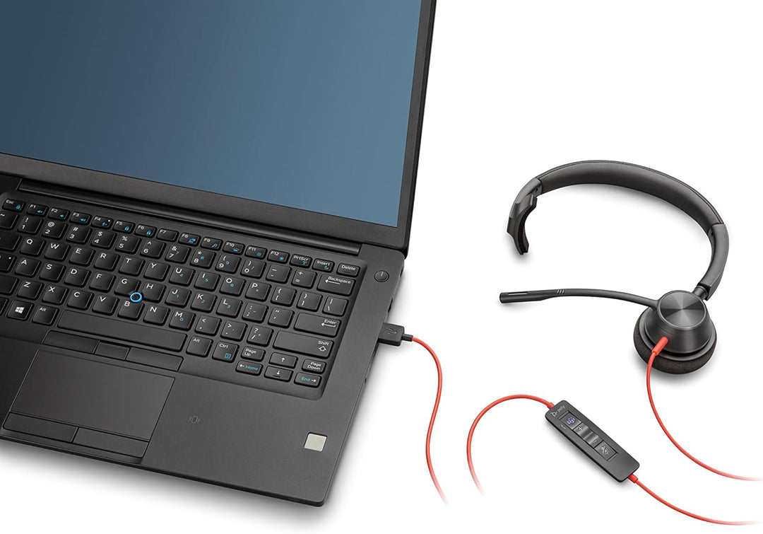 Plantronics – Blackwire 3315 USB-A (Poly) – kabelgebundenes Ein-Ohr Headset (Mono) mit Mikrofonarm –