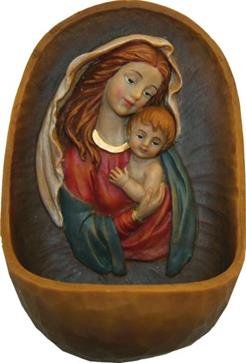 Unbekannt Weihwasserkessel Maria mit Kind, Höhe 12cm