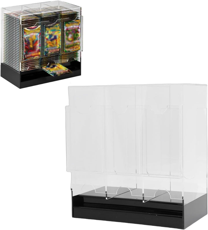 Acryl-Kartenspender, Booster-Pack-Organizer mit 3 Fächern, Stabiler Struktur und Transparenter Ausse