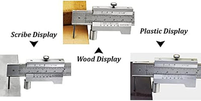 Fafeicy 0-200 mm Edelstahl Messschieber, mit Reissnadel, die auf Holz, Kunststoff, Eisen und anderen