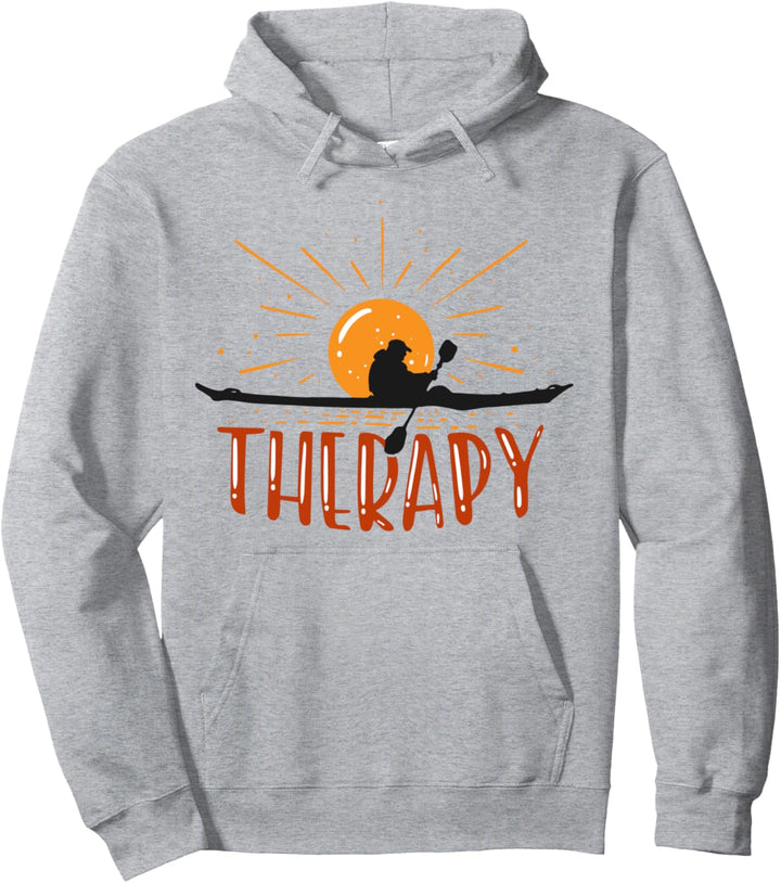 Kajakfahren ist meine Therapie I Kajak Kanu Kanute Kajaker Pullover Hoodie