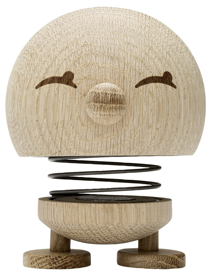 Hoptimist - Skandinavisches Design - Medium Bimble aus Holz - Höhe 10 cm, Durchm. 7,5 cm - Raw Oak M