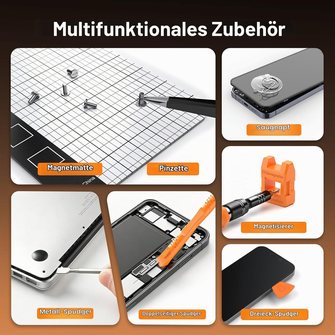 JOREST 145 in 1 Feinmechaniker Schraubendreher Set, Reparaturwerkzeugset für Elektronikgeräte, Lapto