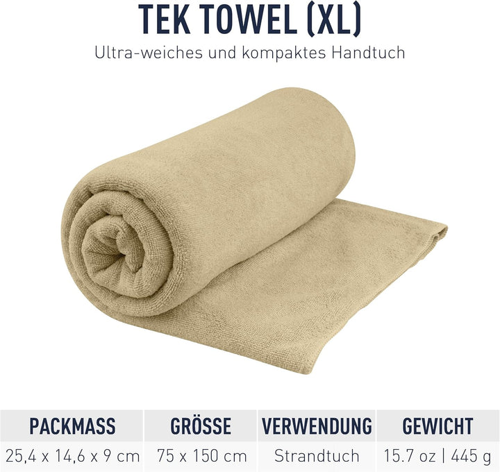 SEA TO SUMMIT - Tek Towel Reisehandtuch - Badetuch - Weiches Frottee - Saugfähig & Schnelltrocknend
