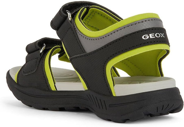 Geox Jungen J Vaniett Boy C Sandalen 24 EU Black Lime, 24 EU Black Lime