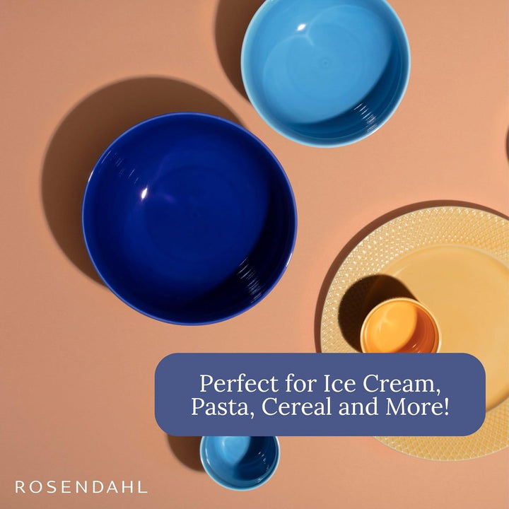 Lyngby Porcelæn Schale Ø17.5 cm Rhombe Color Mix & Match aus Porzellan, blau 17,5cm Blau, 17,5cm Bla