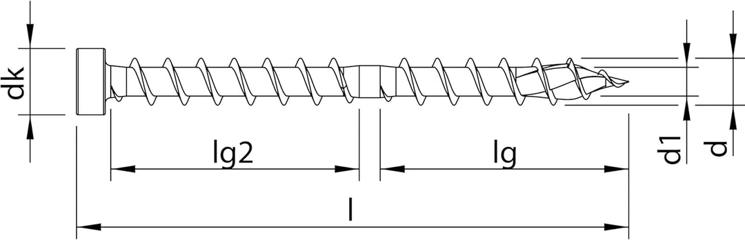 Heco 61225 TOPIX-Plus CombiConnect 6,5, verzinkt, 6.5x150, 6.5x150