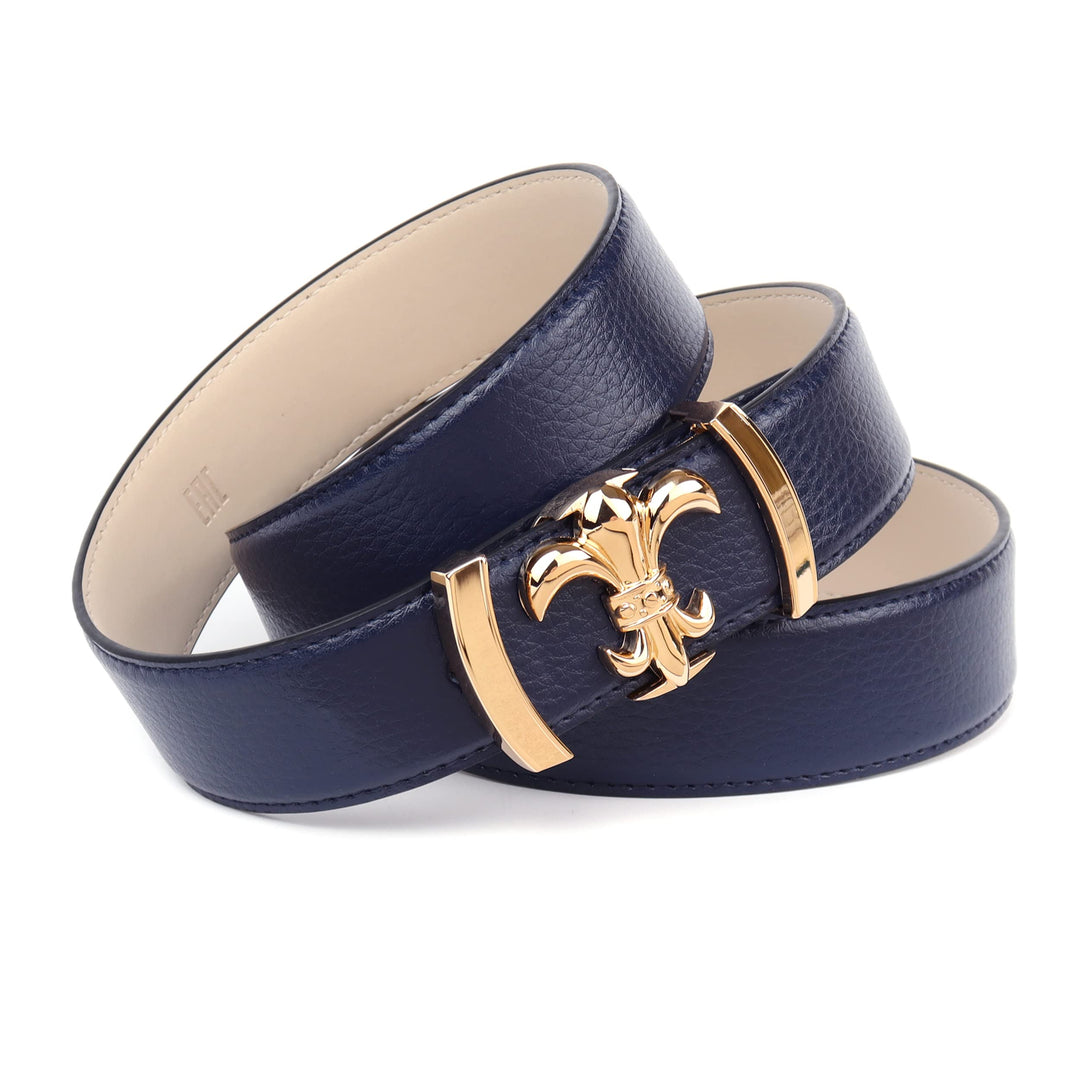 Anthoni Crown Damen Gürtel 105 Blau, 105 Blau