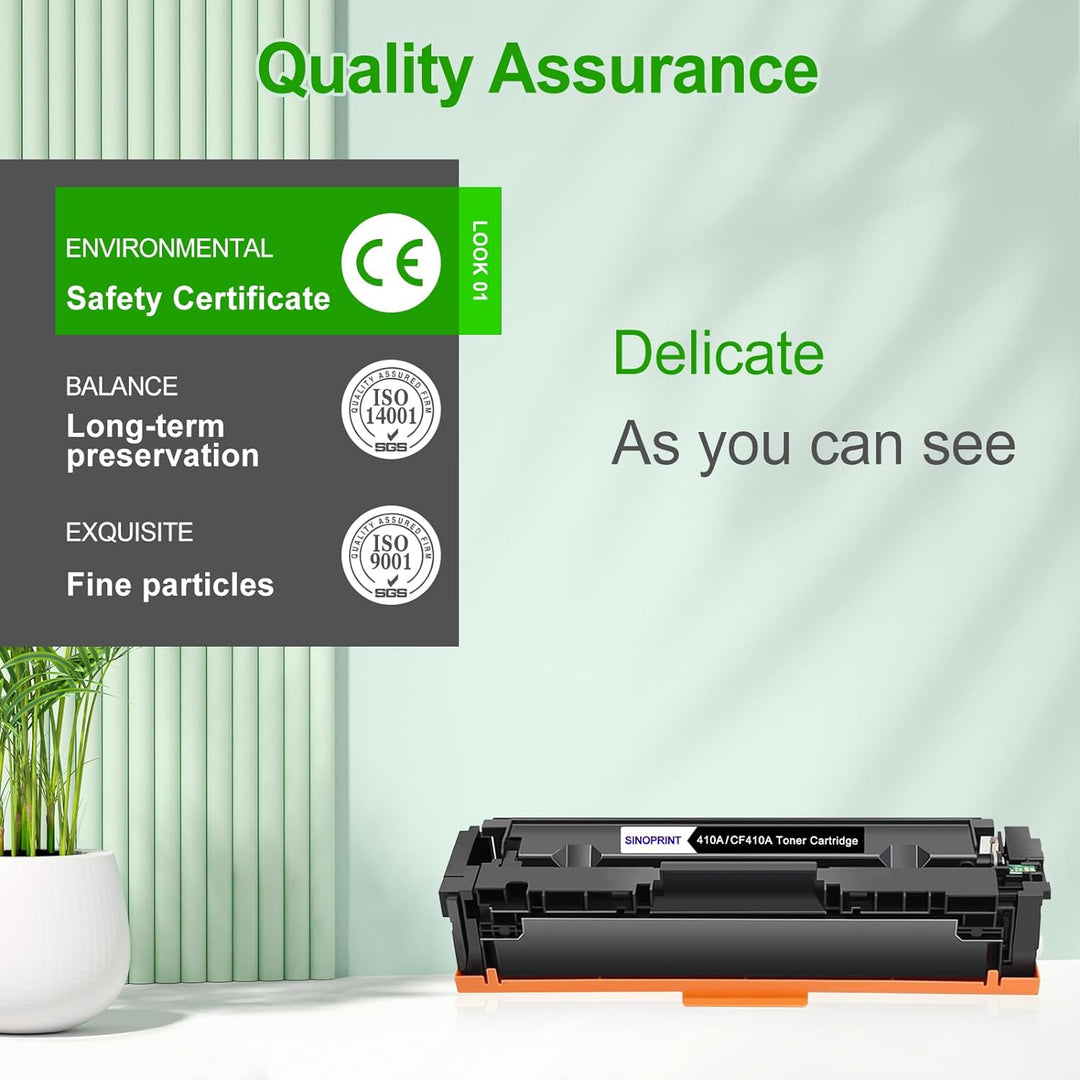SINOPRINT 410A Schwarz Kompatible HP CF410A 410A CF410X 410X Tonerkartusche für HP MFP M477fdw Toner