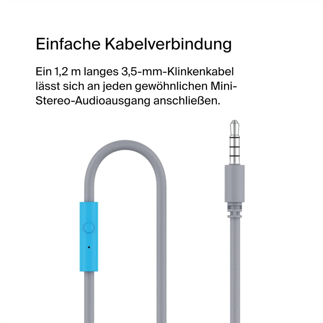 Belkin Sound Form Mini On-Ear-Kopfhörer mit Kabel für Kinder, Over-Ear-Headset mit integriertem Mikr